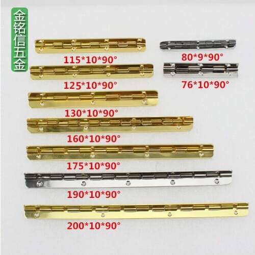 150mm 160mm175mm 200mm Hinge 8 small hole piano hinge With screws Long Metal Hinge Wooden Gift Box