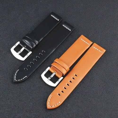 Crazy Horse Leather Watch strap High Quality 20mm 22mm watch Accessories brown colors watchbands