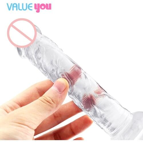 Strong Suction Cup Dildo Toy for Adult Erotic Soft Jelly Dildo Anal Butt Plug Realistic Penis G-spot Orgasm Sex Toys for Woman