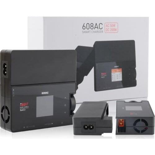 ISDT 608AC AC 60W DC 200W 8A BattGo Smart Battery Charger Discharger with Detachable Power Supply