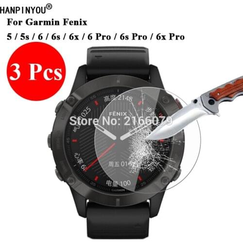 3 Pcs/Lot 9H 2.5D Tempered Glass Screen Protector For Garmin Fenix 5 5S 6 6X 6S Pro Smart Watch Protective Film + Clean Tools