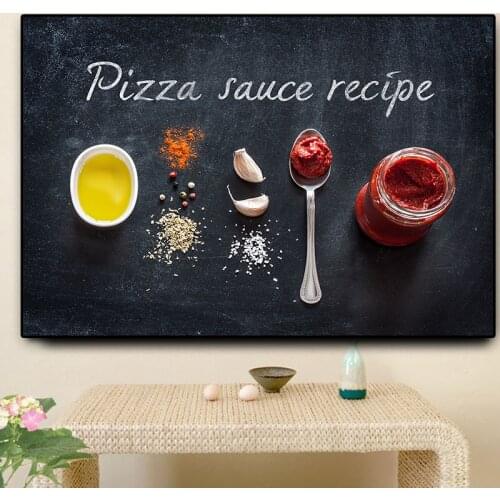 Grains Spices Spoon Peppers Kitchen Canvas Painting Cuadros Cafe Restaurant Posters and Prints Wall Art Food Picture Living Room