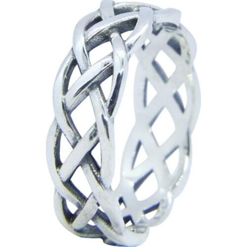 Size 6-10 Dropship 925 Sterling Silver Hollow Out Band Ring Newest Design S925 Fashion Girls Ring
