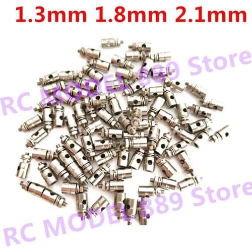 10PCS 1.3mm 1.8mm 2.1mm Pushrod Connectors Linkage Stopper Metal Quick Adjuster Positioner Servo Connector for DIY RC Boats Part
