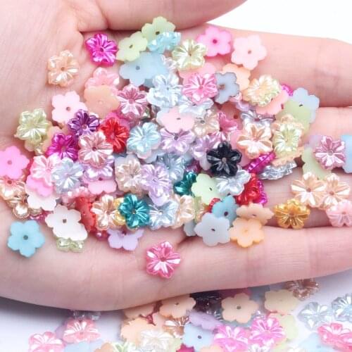 Half Pearls ABS Imitation Pearl 170/2000pcs 9mm Flatback Flower Wedding Crafts DIY Nail Jewelry Decorations