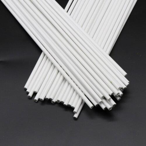 4mm white round stick ABS plastic model toy round stick length 50cm sand table DIY diorama landscape architecture train 50pcs