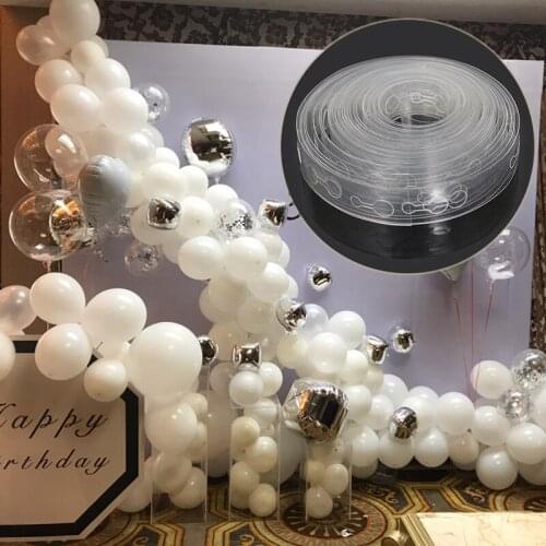 5M Balloon Accessories Balloon Chain PVC Rubber Wedding Birthday Party Decorations Kids Backdrop Decor Baloon Clip Globos