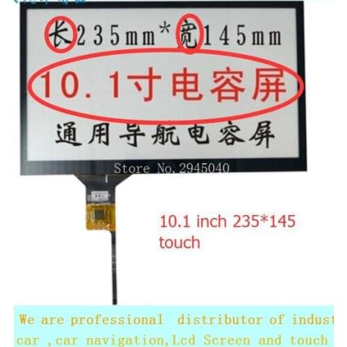 Free shipping Navigation 10.2 inch capacitive touch screen panel touch screen/DVD / 10.1 inch 235*145mm 6 line capacitive touch