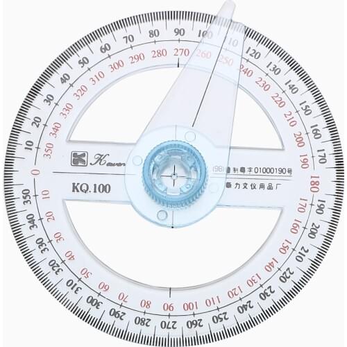 DIYWORK Gauging Tools Swing Arm Angle Finder For School Office Plastic 360 Degree Pointer Protractor Ruler 10cm Circular