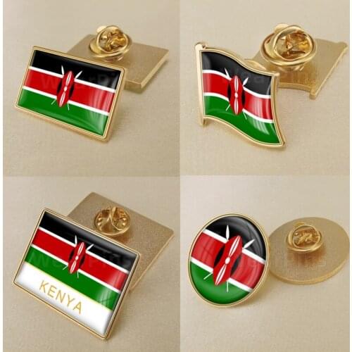 Coat of Arms of Kenya/Kenyan Flag National Emblem Brooch/Badges/Lapel Pins