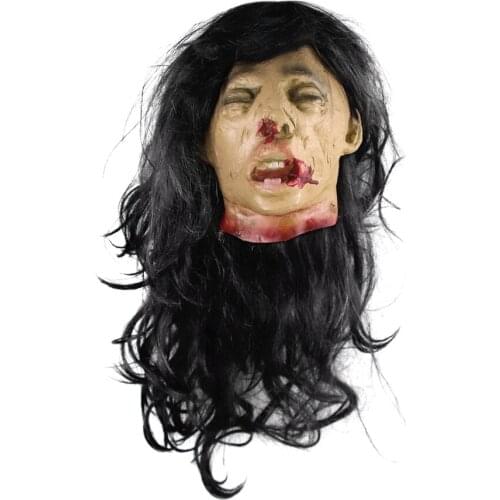 Halloween Scary Props Mama Ghost Broken Head Decoration Head For Halloween Haunted House Party Decoration Prop