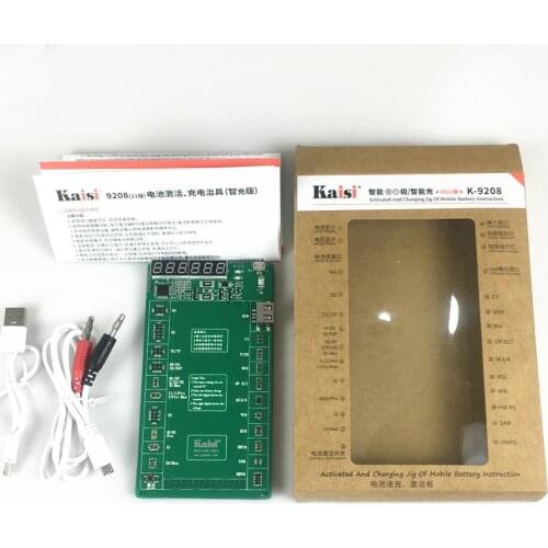 Kaisi K-9208 Phone Battery Activation Board Charging USB Cable Jig For iPhone 5-11 XSMAX VIVO Huawei Samsung xiaomi Circuit Test