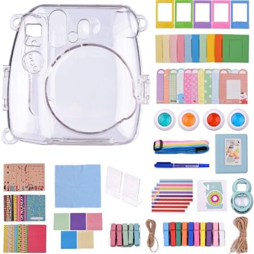 18-in-1 Instant Camera Accessories Kit for Fujifilm Instax Mini 8/9 Instant Film Camera Selfie Mirror/Stickers/Frames/Len Filter
