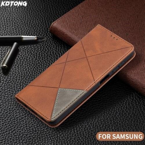 Flip Wallet With Leather Case For Samsung Galaxy A01 A02 A02S A7 A10 A10S A10E A11 A12 J4 J6 PLUS M02 M10 M11 Case Cover Capa