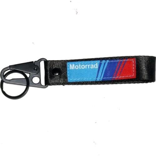 Motorcycle Metal Double-Sided Embroidered Keyring Keychain Collection For BMW S1000 RR XR R1200 GS Key Chain Ring Holder