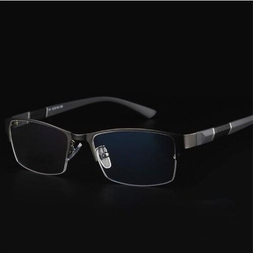 Retro Business Casual Mens Optical Glasses Frame TR90 Metal Half Frame Myopia Frame Prescription Eyeglasses Men