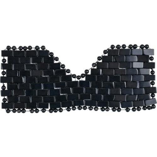 Black Obsidian Jade Eye Mask Massage Roller Guasha Scraper Set Natural Stone Cold Therapy Sleep Eye Mask Face Roller Massager