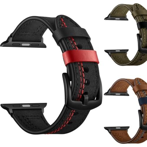 2019 New Band for apple watch 4 3 2 Apple Watch 42 leather iwatch 4 44mm Band 38mm 40mm bracelet wrist for iwatch series 4 44mm