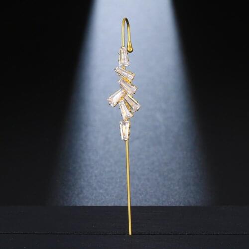 Bettyue New Arrival Stick Shape Earring With Irregular Cubic Zircon For Women Shiny Dress-Up Wedding Party Fascinating Jewelry