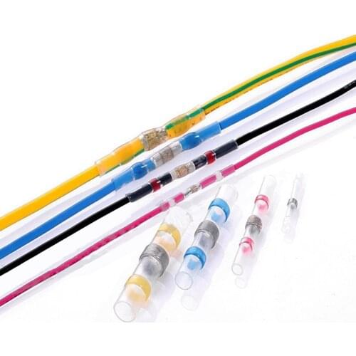 New VIP 50-1000pcs/Box Waterproof Solder Seal Heat Shrink Butt Connectors Heat Shrink Tube Connectors