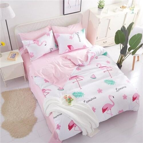 1pc Cartoon Flamingo Prints Duvet Cover Winter Soft Warm Easy Care Simple Style Queen King Twin Quilt Covers 220x240 Bedclothes