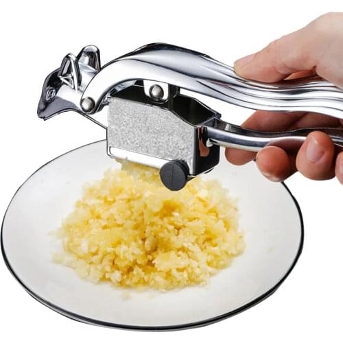 Professional Grade Garlic Press Kangaroo Shape Garlic Mincer Heavy Duty Garlic Crusher Easy To Squeeze, Clean