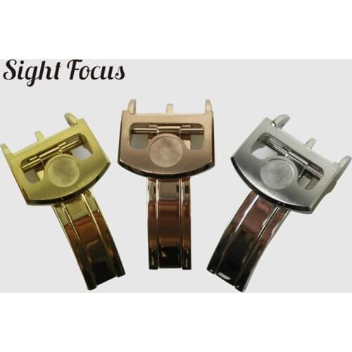 18mm Stainless Steel Watchband Buckle for IWC IW323101Chronograph Seven Day Watch Strap Atomic Deployant Folding Clasp Accessory