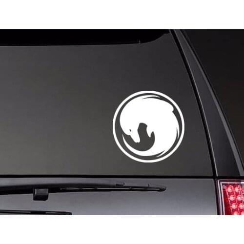Dolphin In Circle Art Car Bumper Window Stickers Waterproof Removable ZP0388