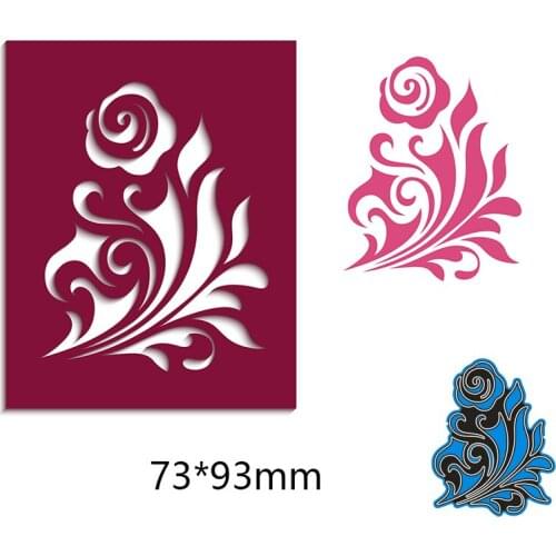 73*93 mm Hollow rose new Metal Cutting Dies for decor card DIY Scrapbooking stencil Paper Album template Dies