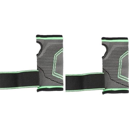 Style Simple Elasticity Sports Safety Series Green Stripe Bandage Hand Palm Support