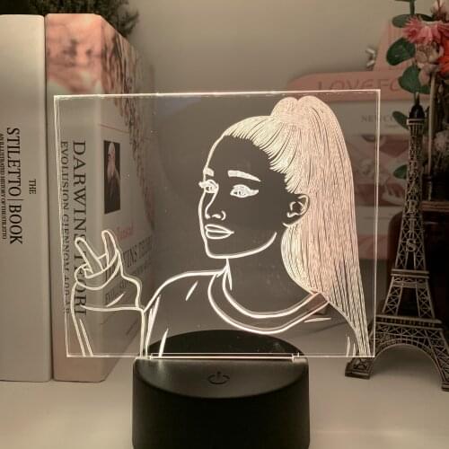 3D Female Singer Led Night Light for Fans Home Decoration Nightlight Usb Battery Colorful Acrylic 3D Lamp Dropshipping