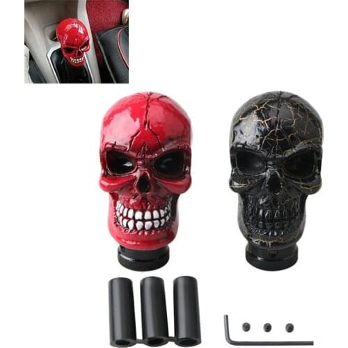 Red Black Skull Universal Car Gear Shift Knob Cover for Ford for TOYOTA Shifter Stick Lever Decoration with Accessories AT MT