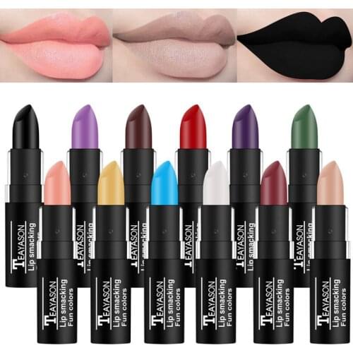12 Colors Waterproof Sexy Matte Lipstick Vampire Long Lasting Matte Lipstick Velvet Lipstick Lips Makeup Cosmetics Lipsticks