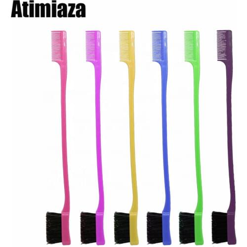 1PC Double Side Edge Control Brushes Hair Comb Salon Beauty Hairdressing Tools Salon Professional Accessories Hair Brush