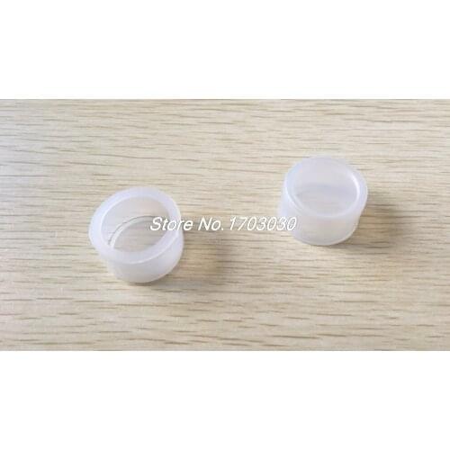 10 Pcs White Clear Soft Plastic Waterproof Button Switch Covers Caps