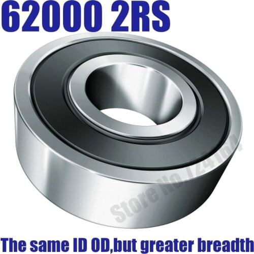 10PCS Free Shipping Special bearings 62000 2RS 62000-2RS 10X26X10 10*26*10mm Double Shielded Deep Ball Bearings Large breadth