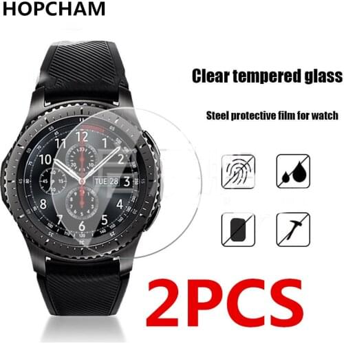 2Pcs For Samsung Gear S3 S4 S2 Classic Tempered Glass 9H 2.5D Premium Screen Protector Film For Samsung Galaxy Watch 42mm 46mm