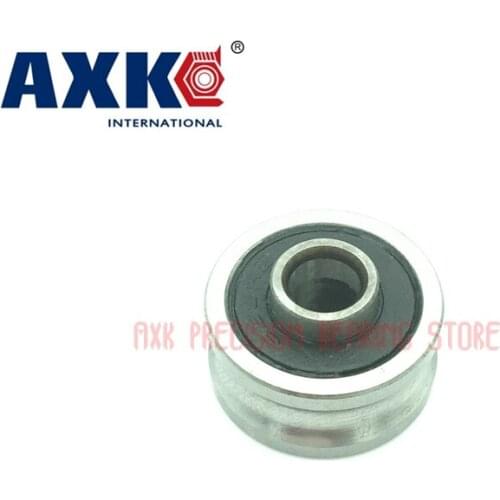 2021 Real High Quality Abec-5 1 Piece Lv20/6 2rs V Groove Guide Roller Bearing Rv20 / 6-10 With A Threaded Hole M4 * 20 9 11mm