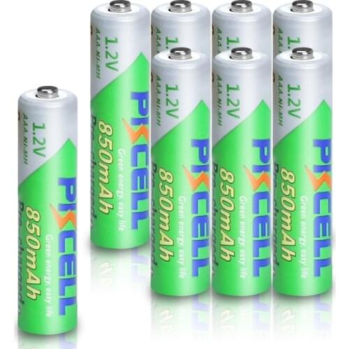4/8/12/20pcs PKCELL AAA Battery 850mAh 1.2V NI-MH Low self discharge 3A Rechargeable batteries and battery box holder AA/AAA