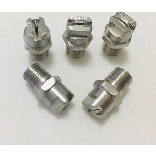 50 pcs/lot ) 1/4" SS304 vee jet flat fan spray nozzle, Industrial / factory cleaning, dust removal nozzle