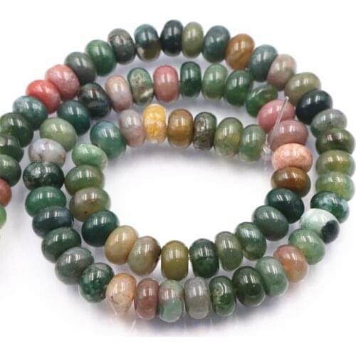 Abacus Natural Indian Agat Onyx Stone Loose Beads for Jewelry Making Carnelian DIY Bracelet Making Accessories Craft 15inch A692