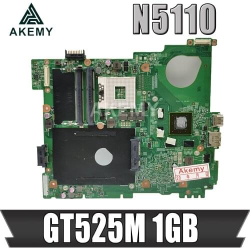 Akemy N5110 motherboard For DELL inspiron 15R N5510 motherboard CN-0J2WW8 0J2WW8 HM67 DDR3 GT525M 1GB Free CPU