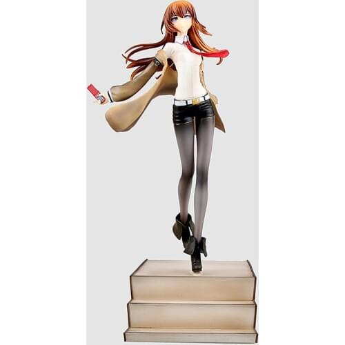 Anime Steins Gate Makise Kurisu Laboratory Member 1/8 Scale Prepainted PVC Action Figure Collection Model Kids Toys Doll 25cm
