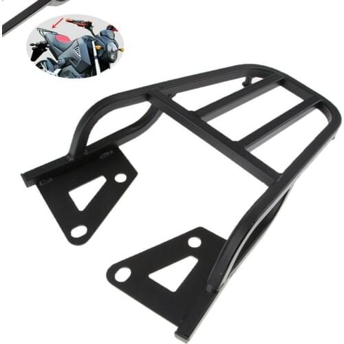 Motorcycle Bike Trunk Seat Rear Box Tail Fin Shelf Metal Luggage Rack Kit Seat Extension