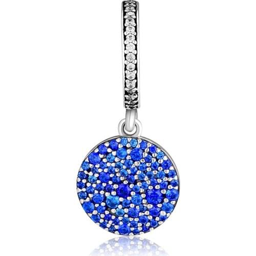 Fits Pandora Charms Bracelets Classic Elegance,Royal Blue Crystal Beads 925 Sterling-Silver-Jewelry Free Shipping DIY Making