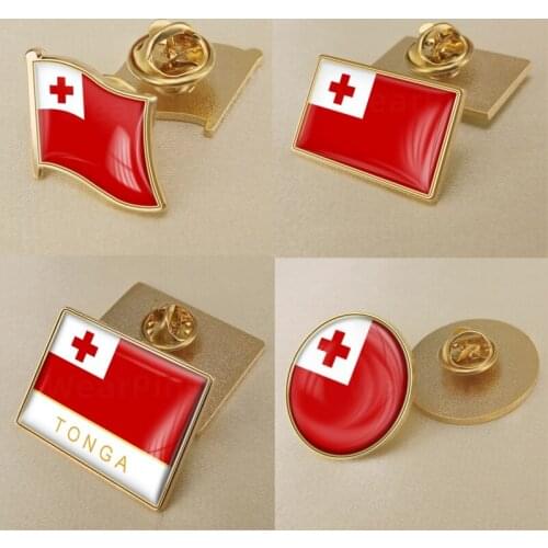 Coat of Arms of Tonga/Tangan Flag National Emblem Brooch/Badges/Lapel Pins