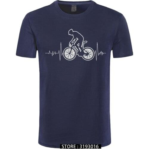 Mountain Biking MTB T Shirt Brand Clothes Bicycles Logo shirt Mountain Bike Heartbeat Funny Bicycle Cycling Gift T-Shirt