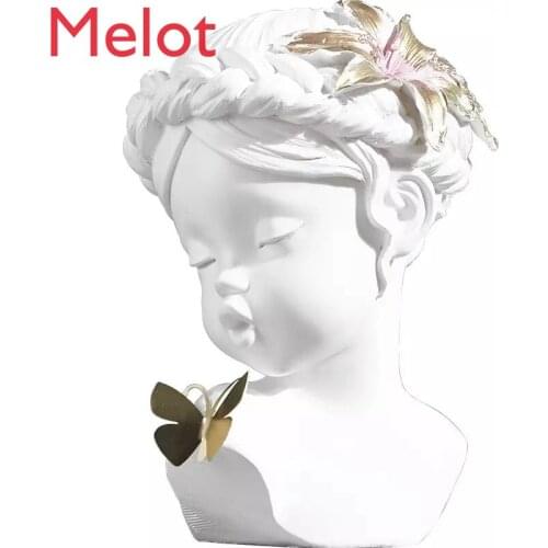 Creative resin portrait sculpture modern home decoration crafts living room room decoration