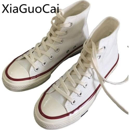 Double Cut 1970s Summer Men Casual Shoes Edition White Male Flat Sneakers College Unisex Canvas Shoes Couple Flats