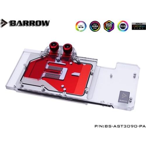 Barrow GPU Water Block for ASUS TUF RTX 3090 24G 3080 O10G GAMING,full coverage, 5V light effect, BS-AST3090-PA cpu cooler